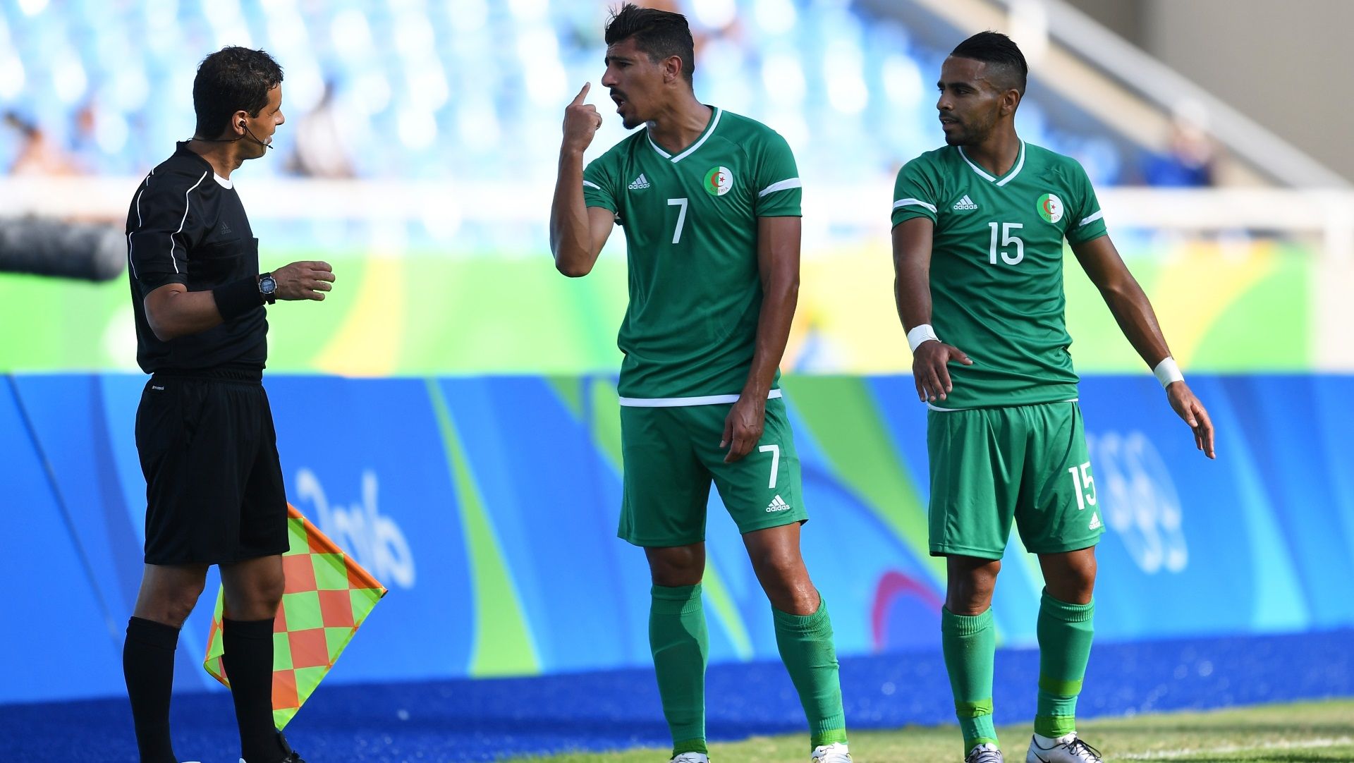 Baghdad Bounedjah and Houari Ferhani of Algeria