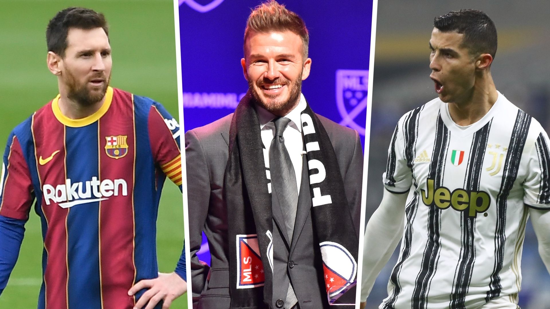 Lionel Messi David Beckham Cristiano Ronaldo