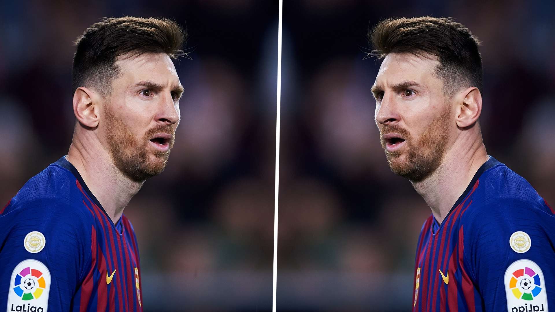 Lionel Messi mirror split