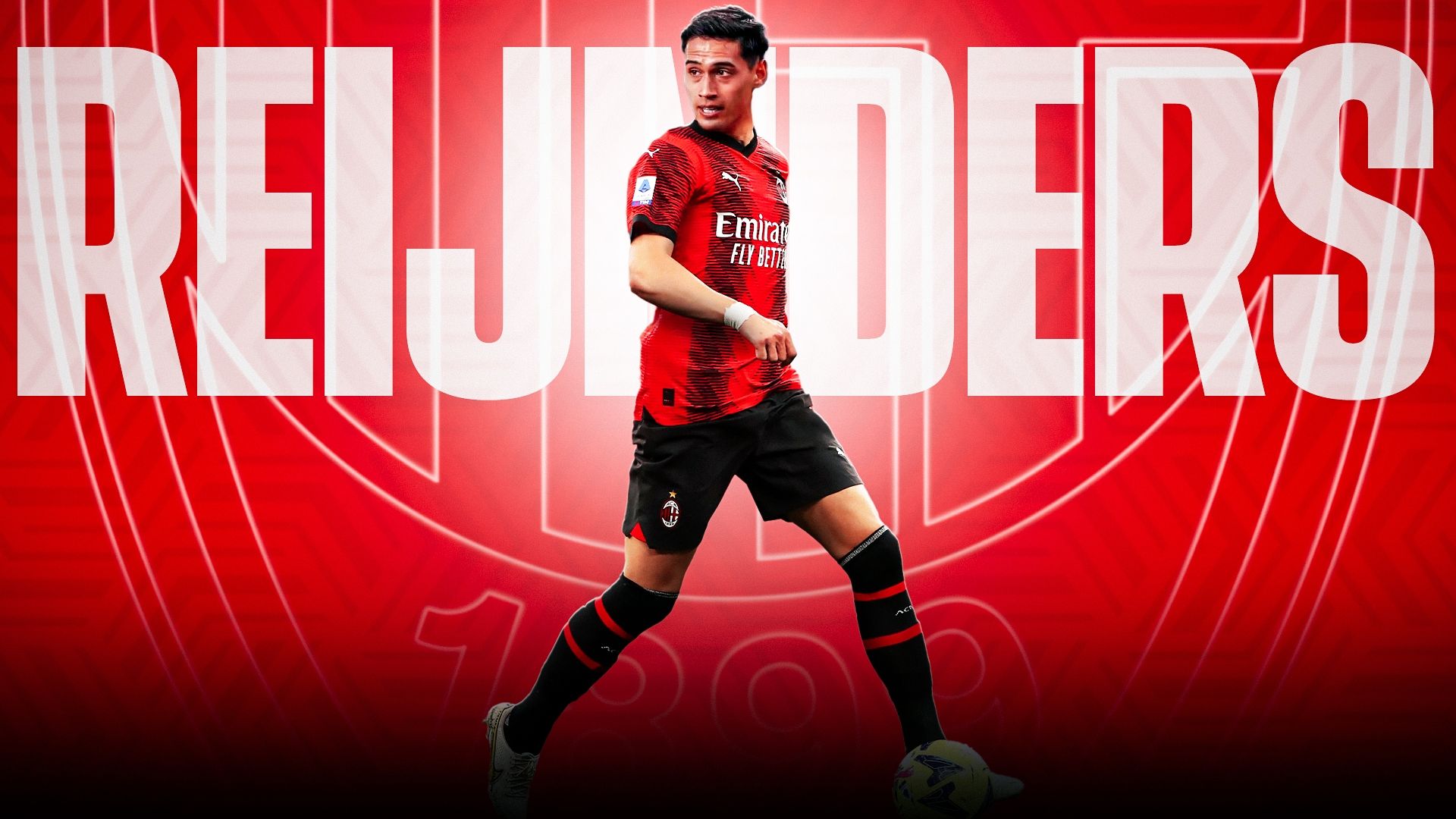 新品レーインデルスACミラン赤黒M14番オランダ代表ラインデルス