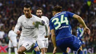 Cristiano Ronaldo, Ricardo Rodriguez, Real Madrid vs Wolfsburg