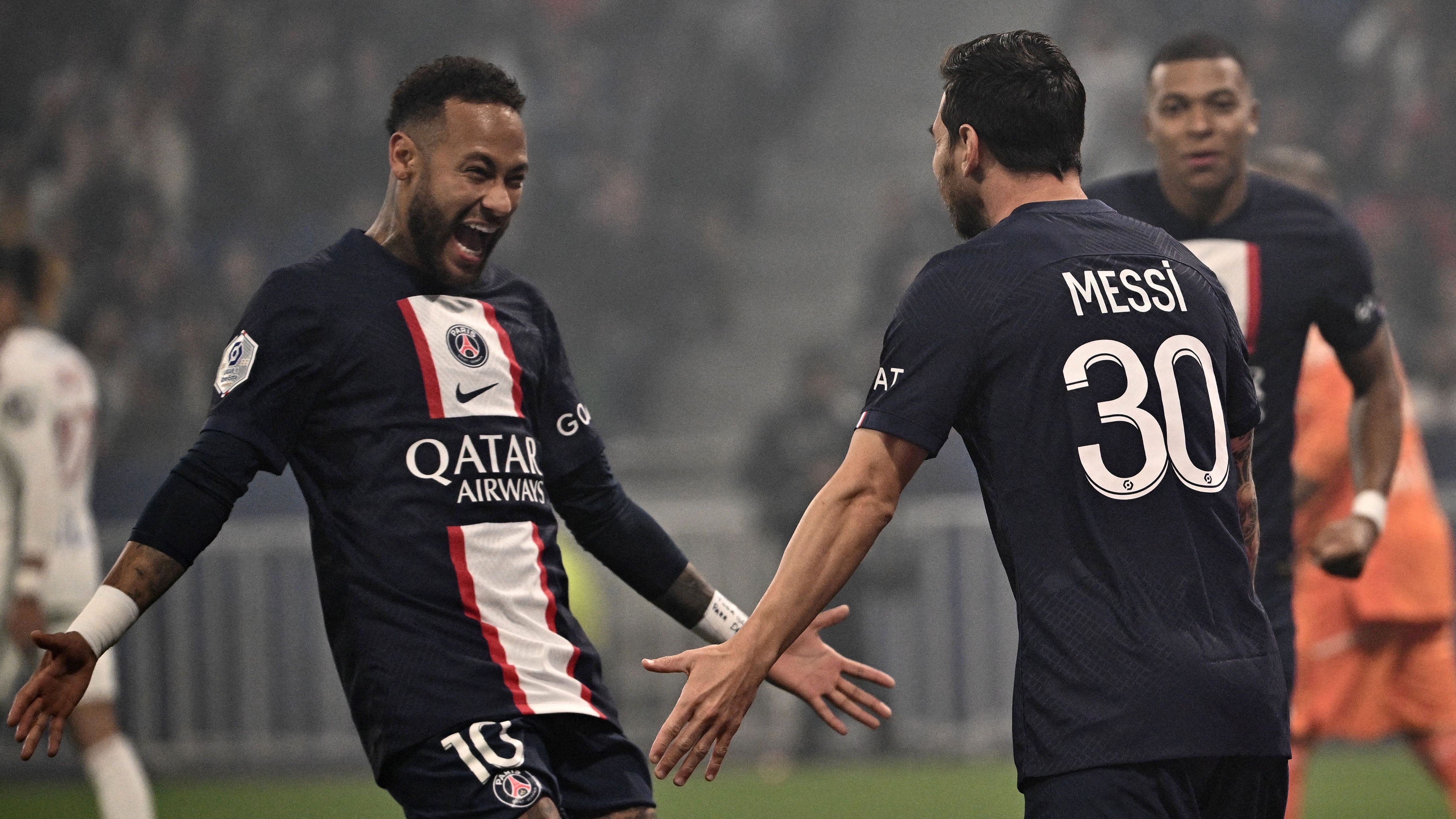 Neymar Lionel Messi Kylian Mbappe PSG 2022-23