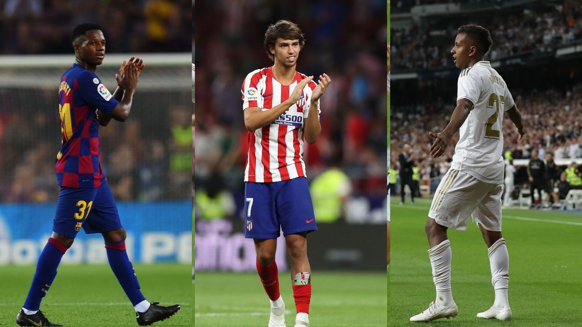 Ansu Fati, Joao Felix y Rodrygo, Barcelona, Atlético de Madrid y Real Madrid