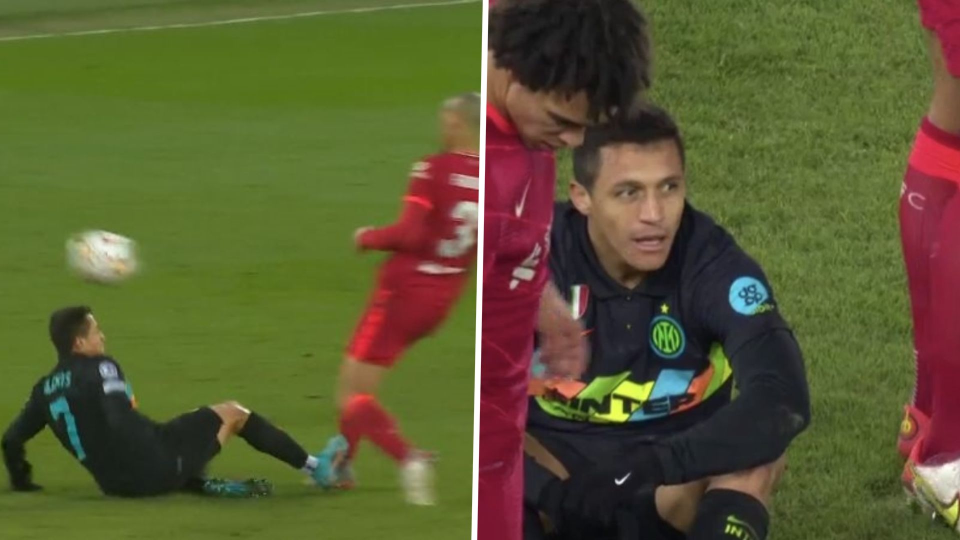 Alexis expulsión Inter vs. Liverpool