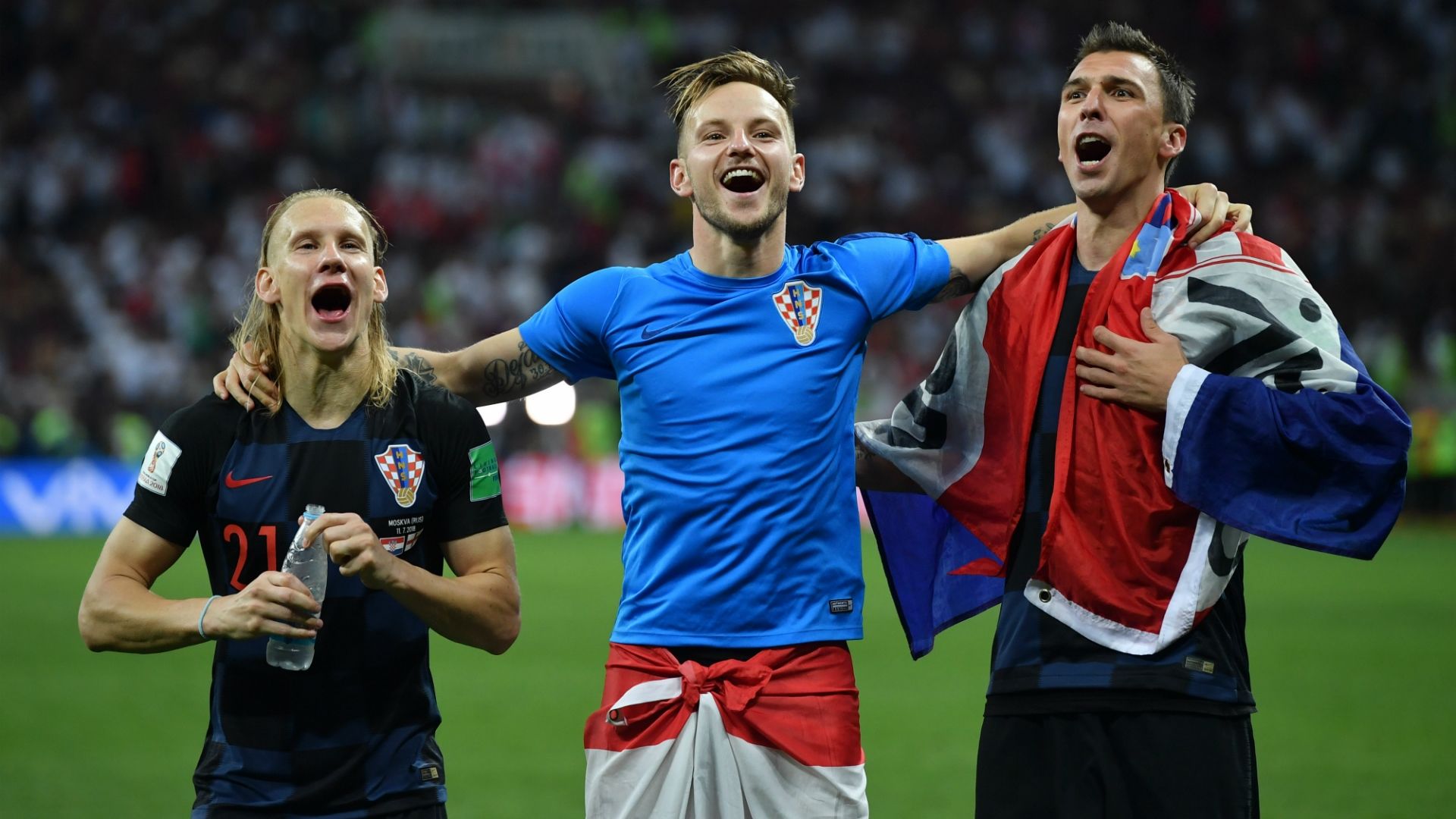 Domagoj Vida, Ivan Rakitic and Mario Mandzukic - cropped