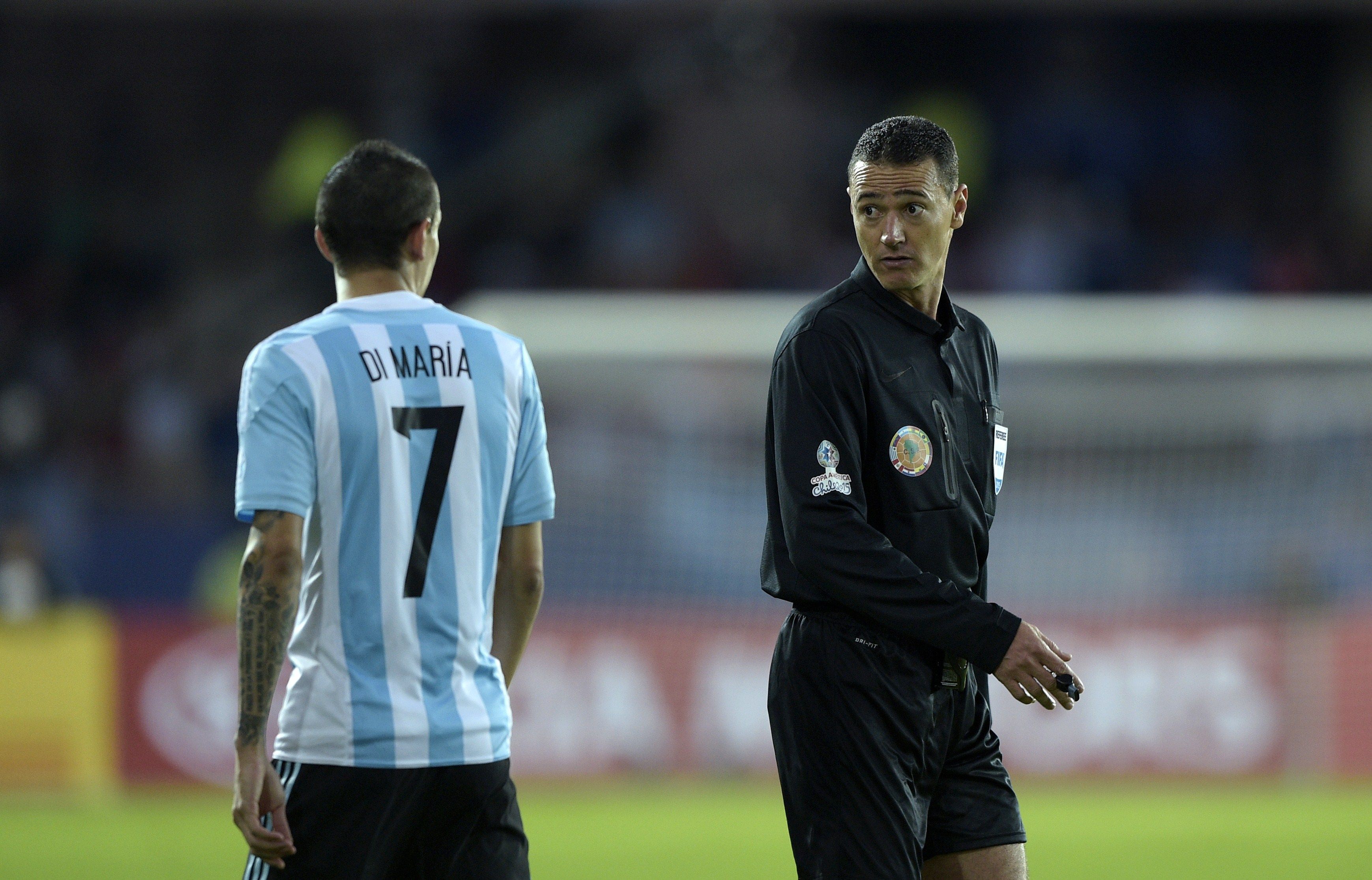 Wilmar Roldán y Angel Di María.