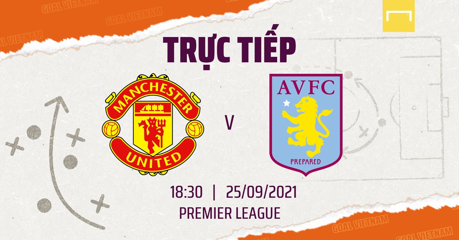 Live Manchester United vs Aston Villa Premier League 2021/22 GFX