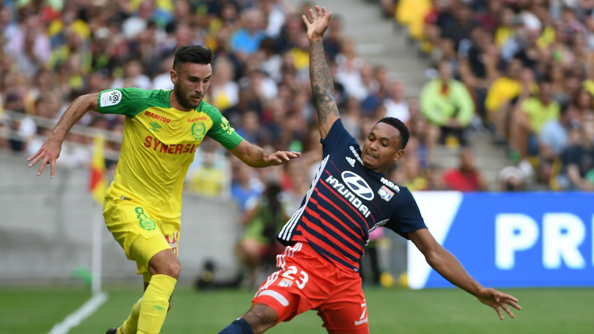 Adrien Thomasson Kenny Tete Nantes Lyon Ligue 1 26082017