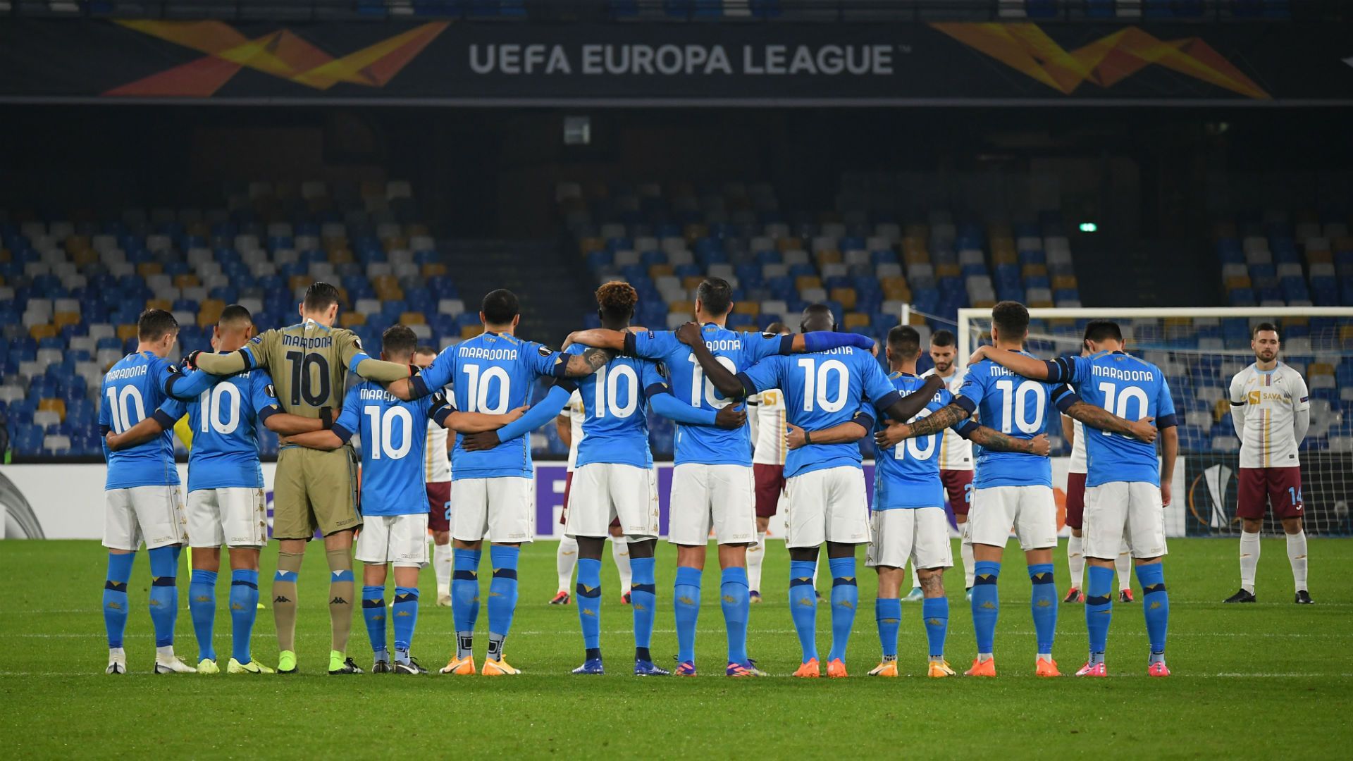 Napoli players Rijeka Maradona Europa League