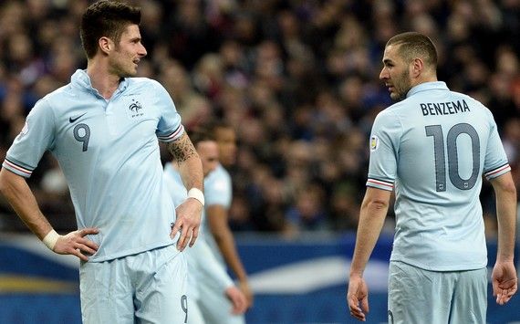 Olivier Giroud & Karim Benzema (France)