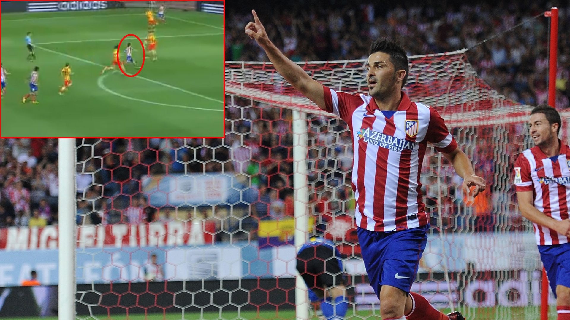 David Villa, Atlético de Madrid-Barcelona