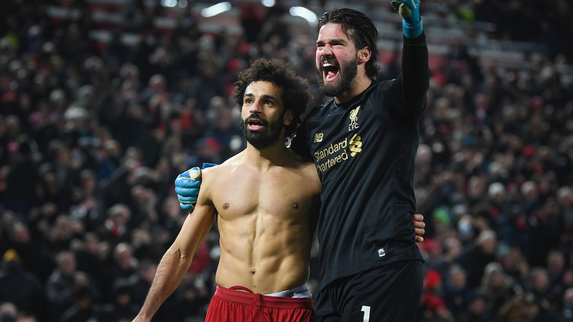Mohamed Salah Alisson Becker Liverpool 2020