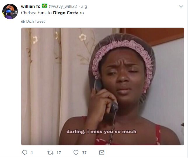 Reaction Diego Costa