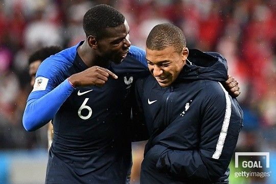 프랑스 국가대표 축구 선수 폴 포그바(좌)와 킬리안 음바페(우). 사진=게티이미지