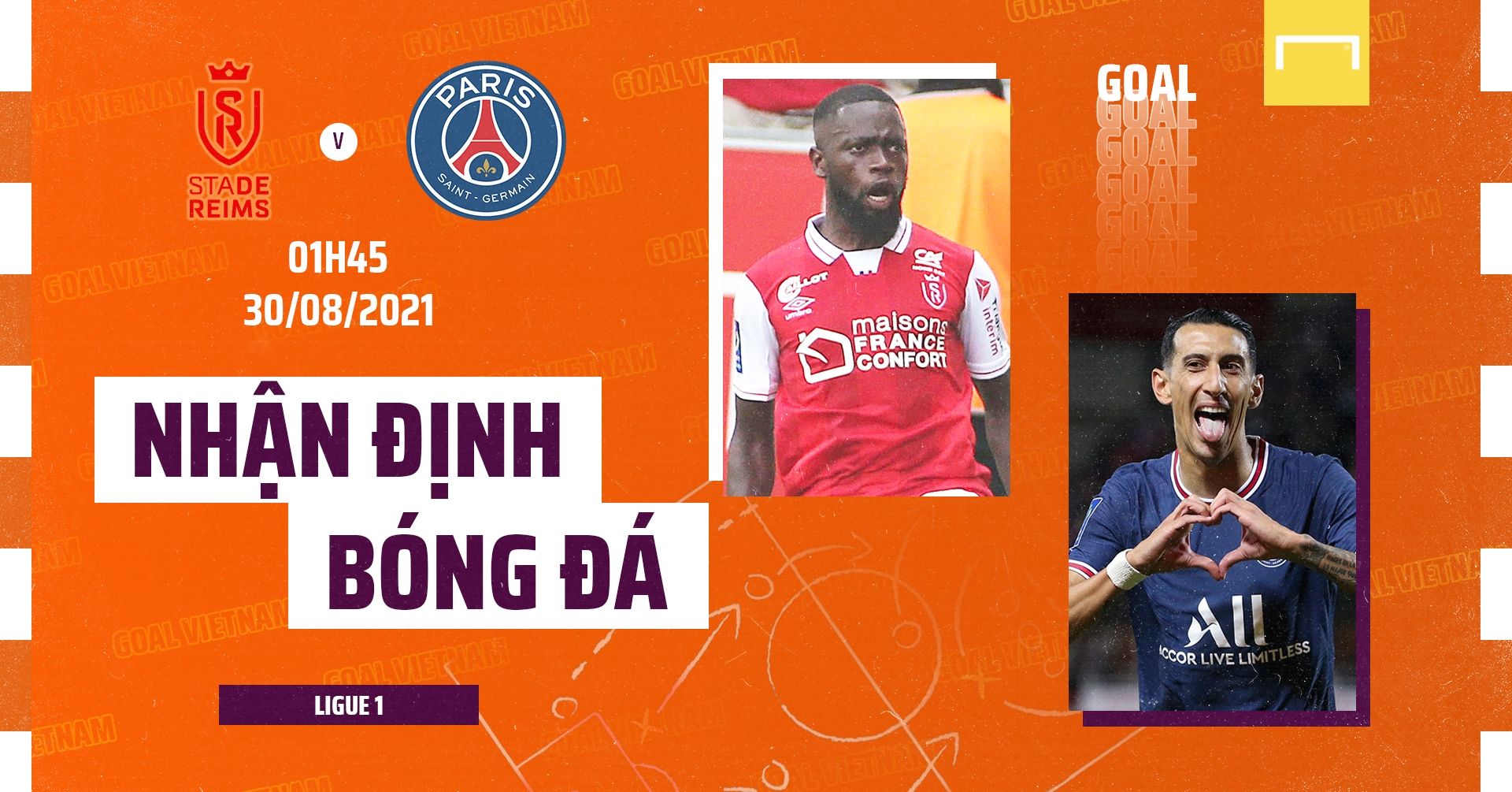 Preview Reims vs PSG 2021/22 Ligue 1 GFX