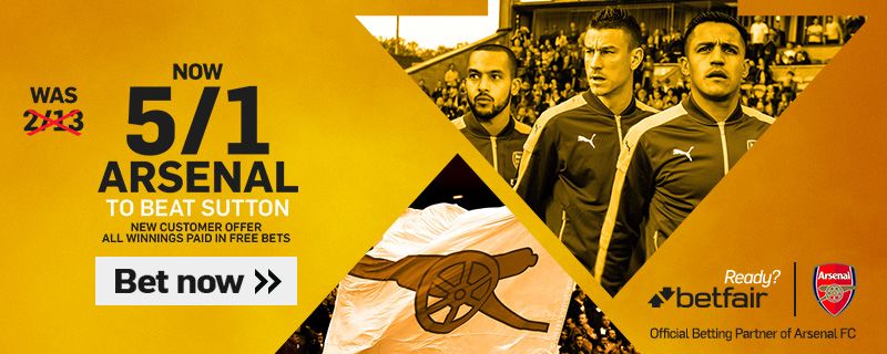 BETFAIR ARSENAL 5/1