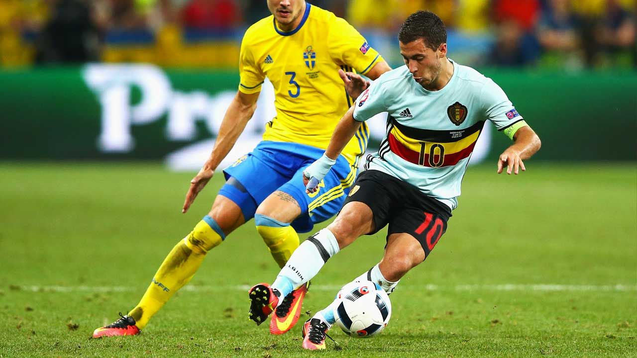 Eden Hazard against Sweden