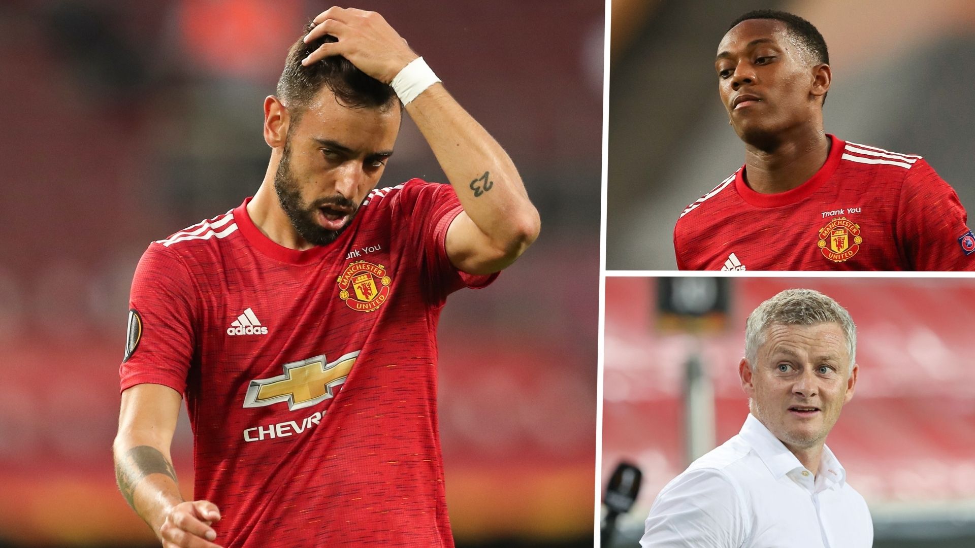 Bruno Fernandes Anthony Martial Ole Gunnar Solskjaer Man Utd 2019-20 GFX