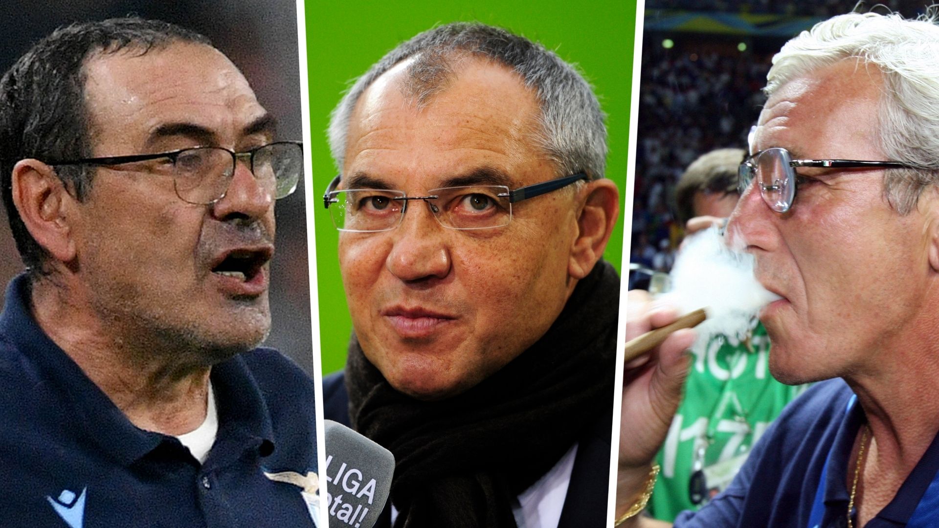 Maurizio Sarri, Felix Magath, Marcello Lippi GFX