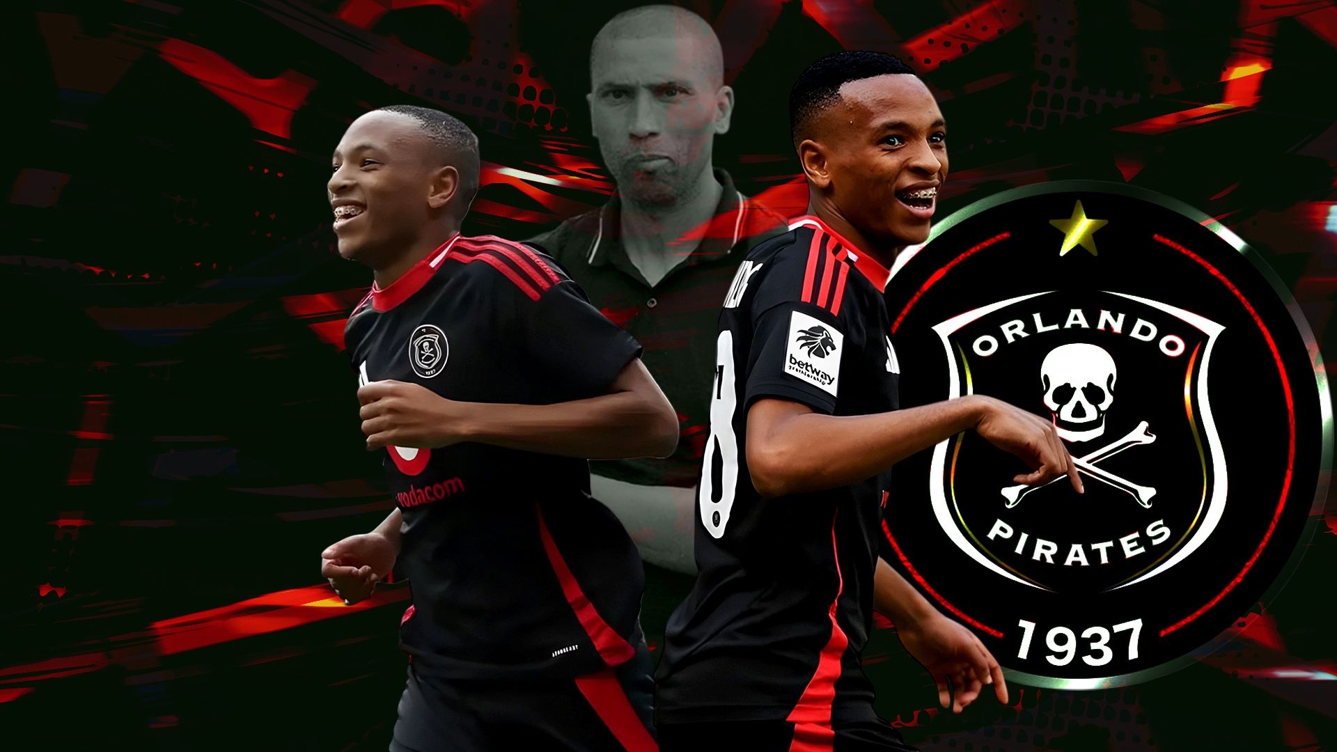 Relebohile Mofokeng & Abdeslam Ouaddou of Orlando Pirates 16-9