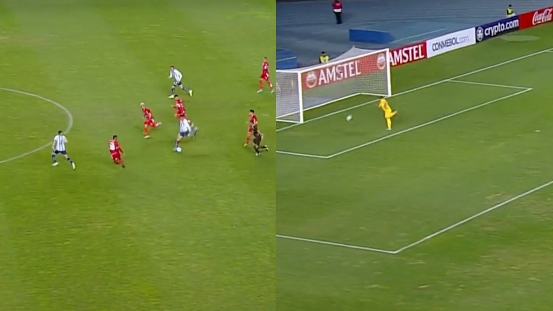 Goal metà campo Rojas