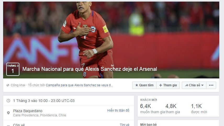 Chileans ask Alexis Sanchez to leave Arsenal
