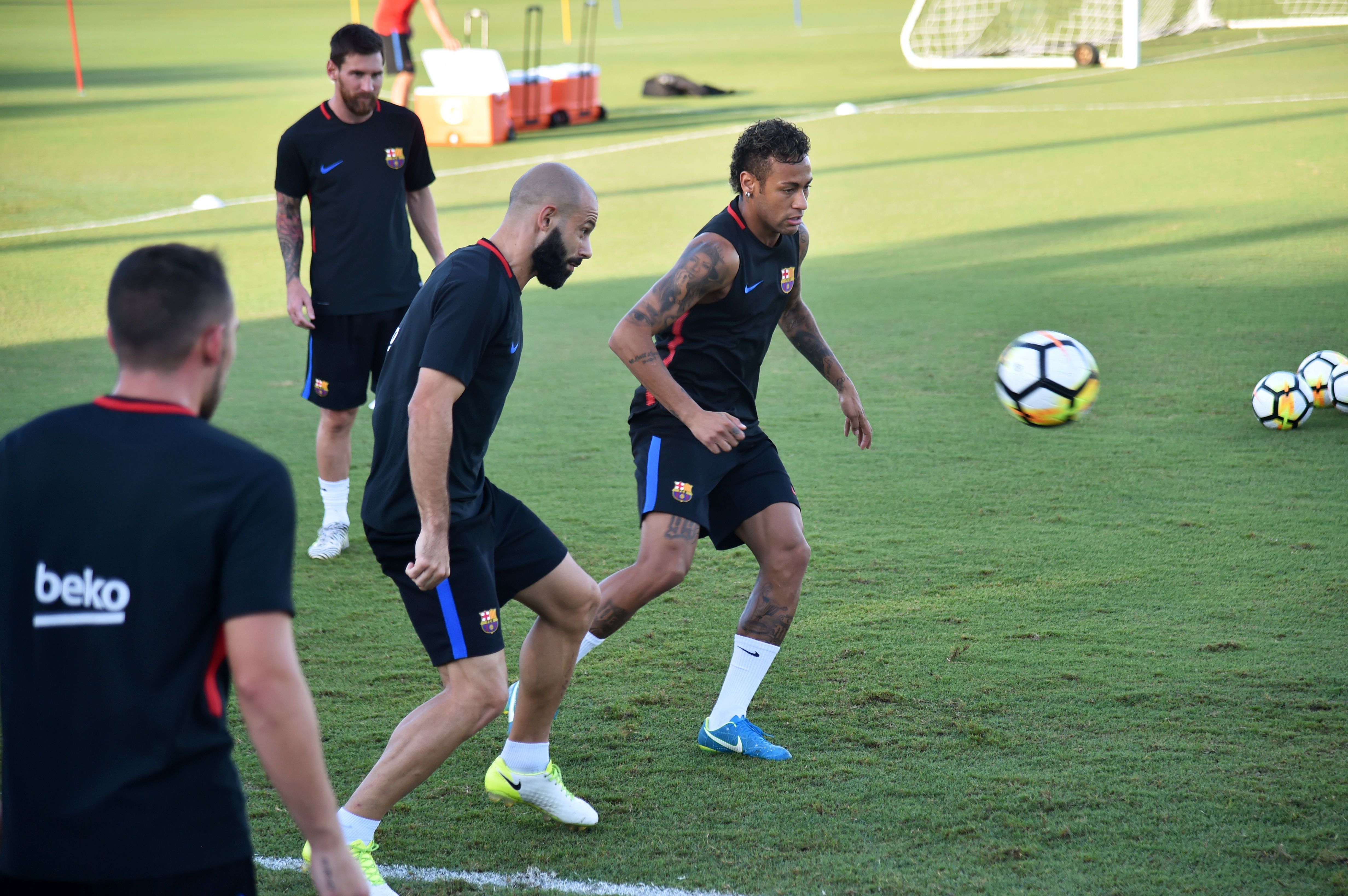 Neymar in training session