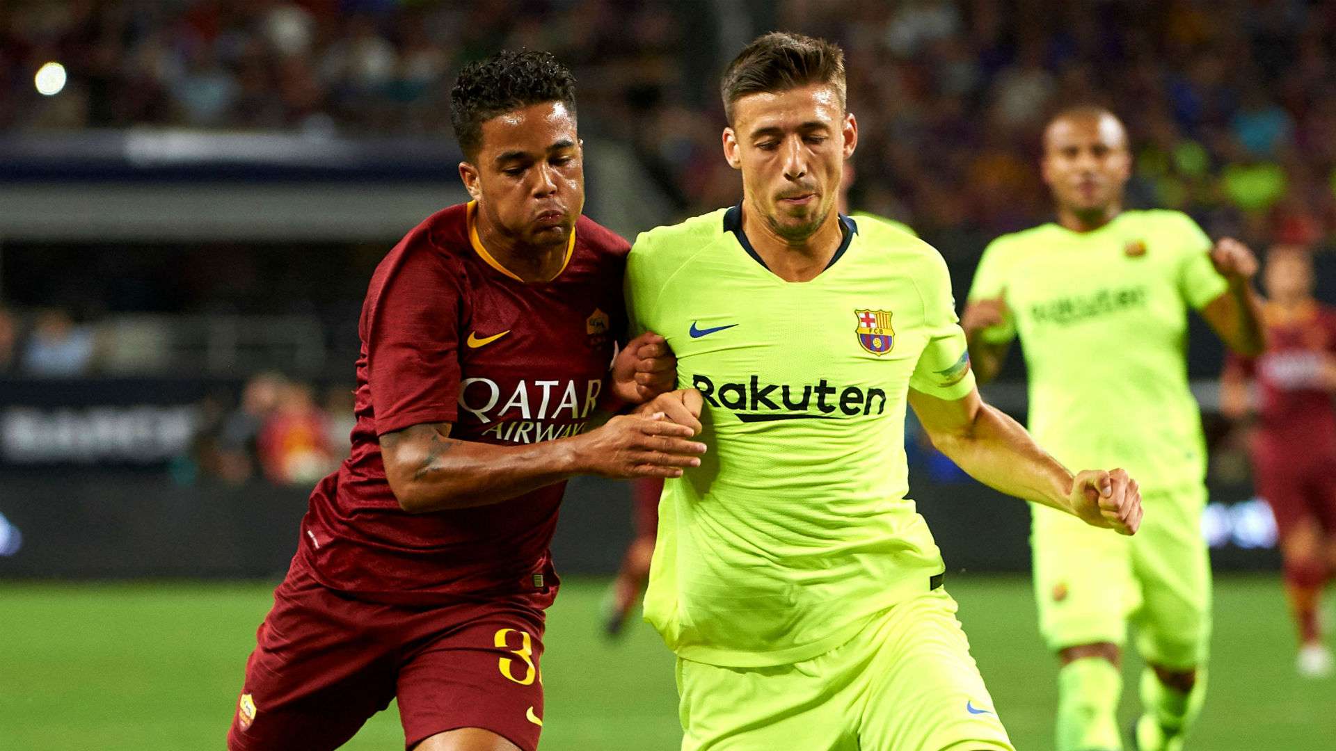 Justin Kluivert Clement Lenglet Barcelona Roma ICC 2018