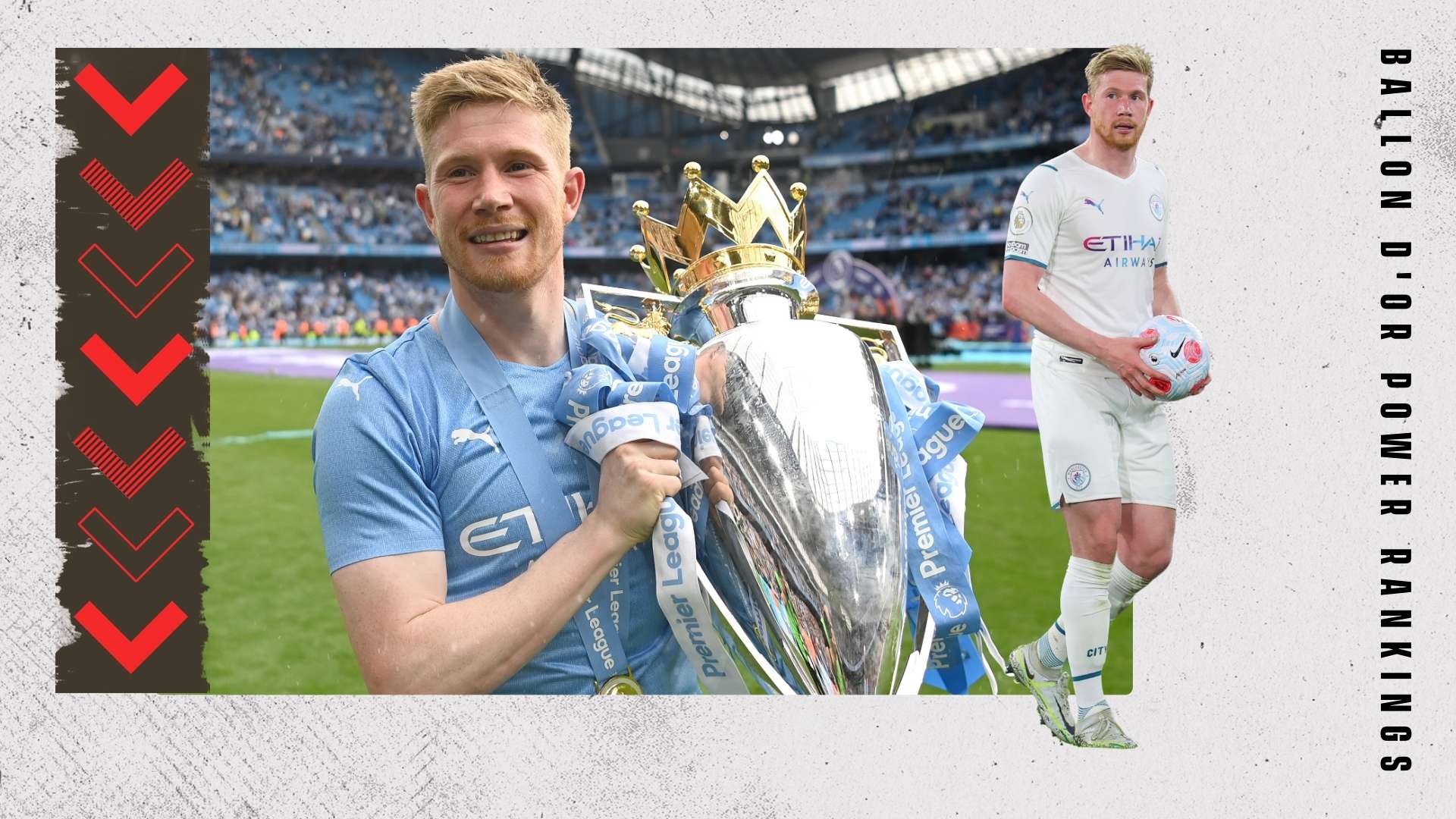 Kevin De Bruyne Ballon d'Or Power Rankings GFX