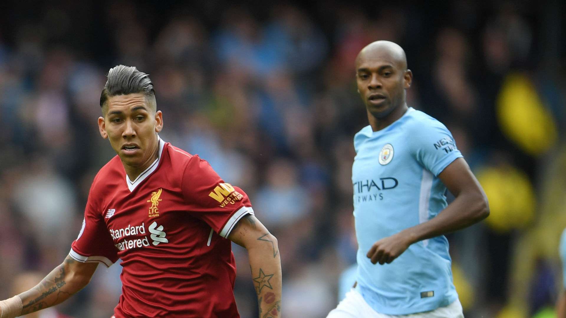 Roberto Firmino Fernandinho Liverpool Manchester City 09092017