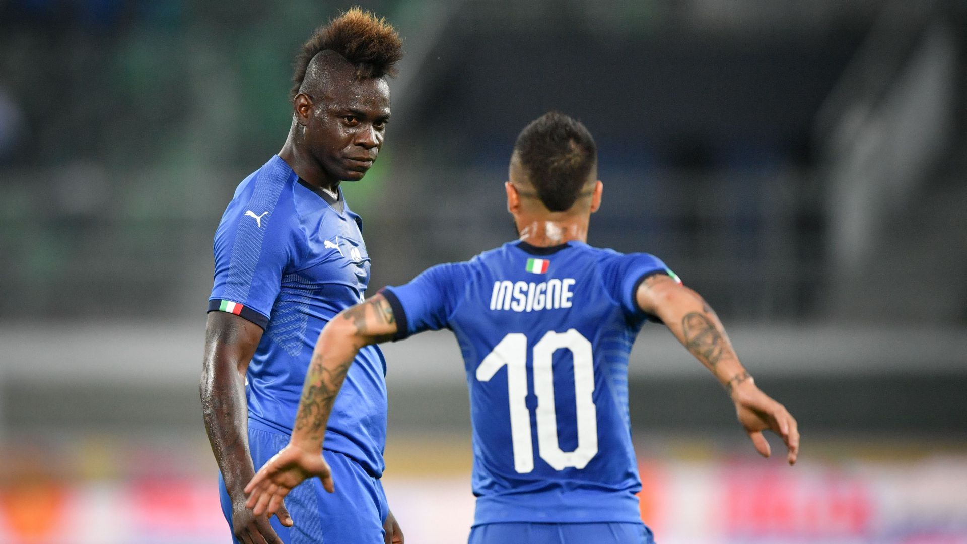 Mario Balotelli Lorenzo Insigne Italy Saudi Arabia