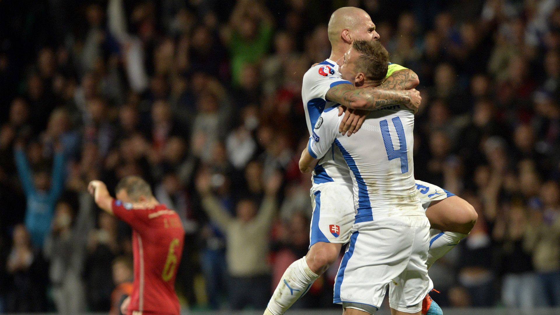 Jan Durica Martin Skrtel Slovakia Spain Euro 2016 Qualifier