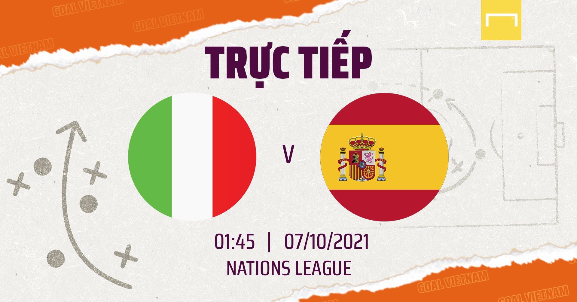 Live Italy vs Spain Nations League GFX