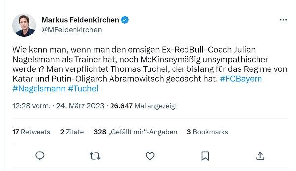 Bayern Nagelsmann reactions