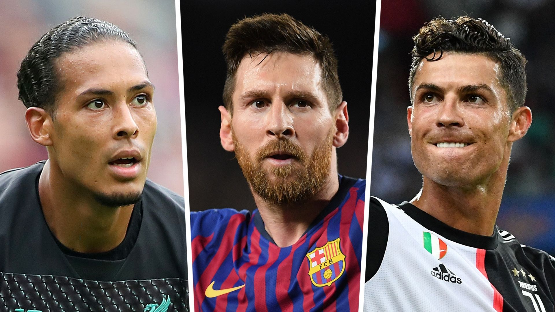 Virgil van Dijk Lionel Messi Cristiano Ronaldo