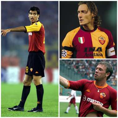 Pep, Totti and Cassano - AS Roma