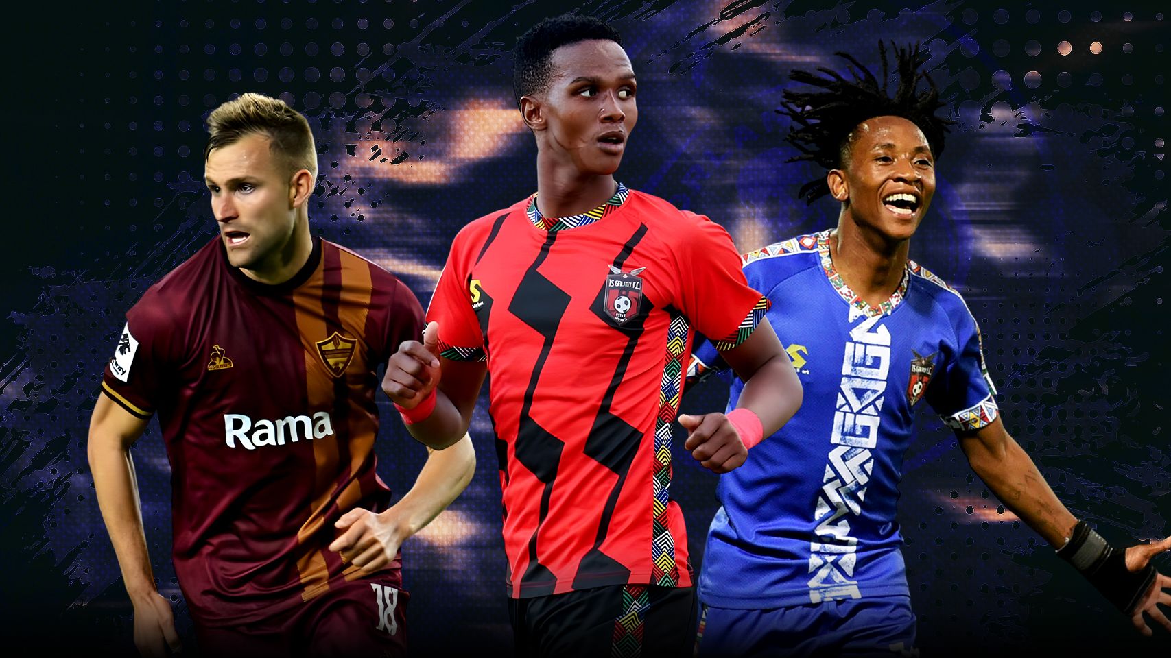 Khulumani Ndamane, Puso Dithejane and Andre De Jong 