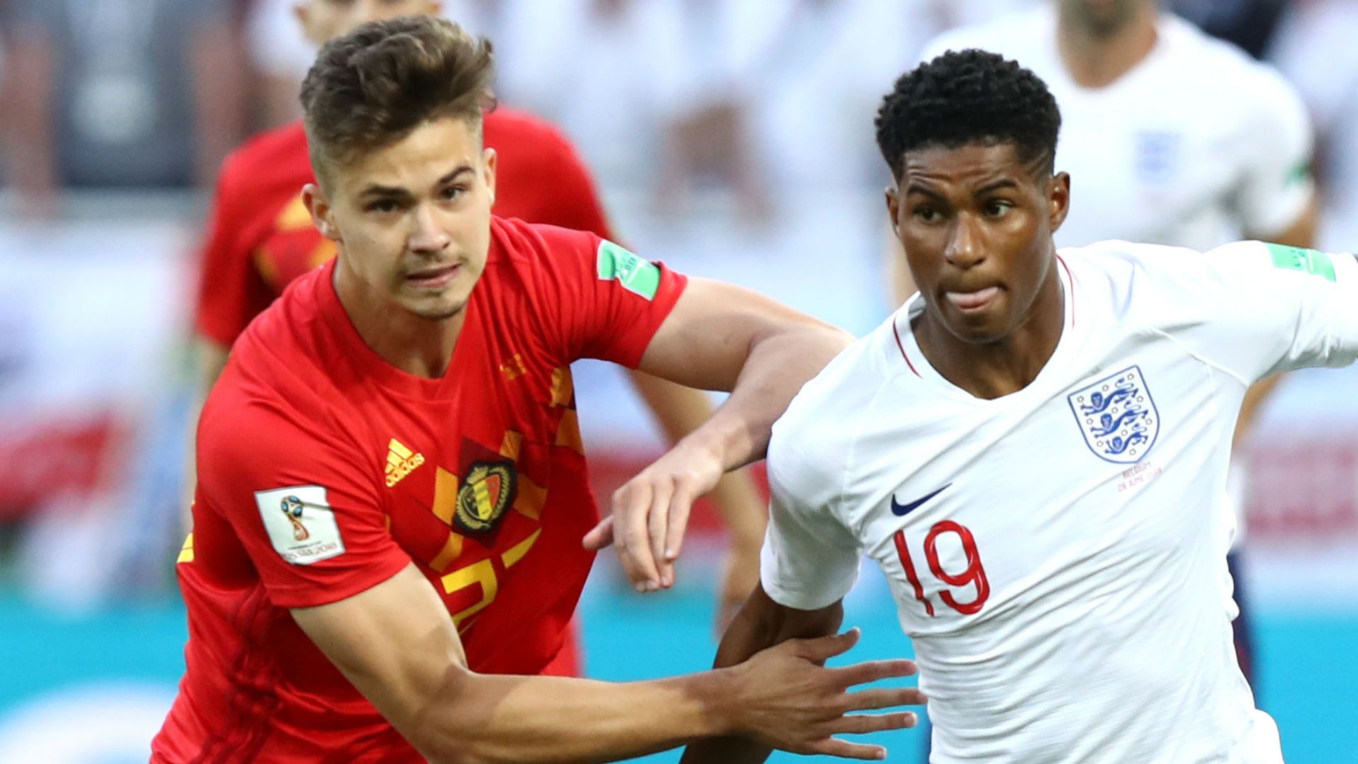 Leander Dendoncker Marcus Rashford Belgium England World Cup