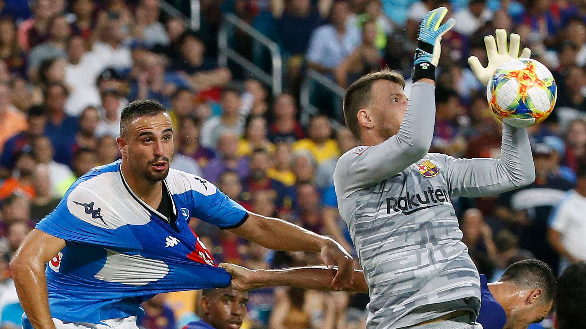 Neto Barcelona Napoli amistoso 07 08 2019