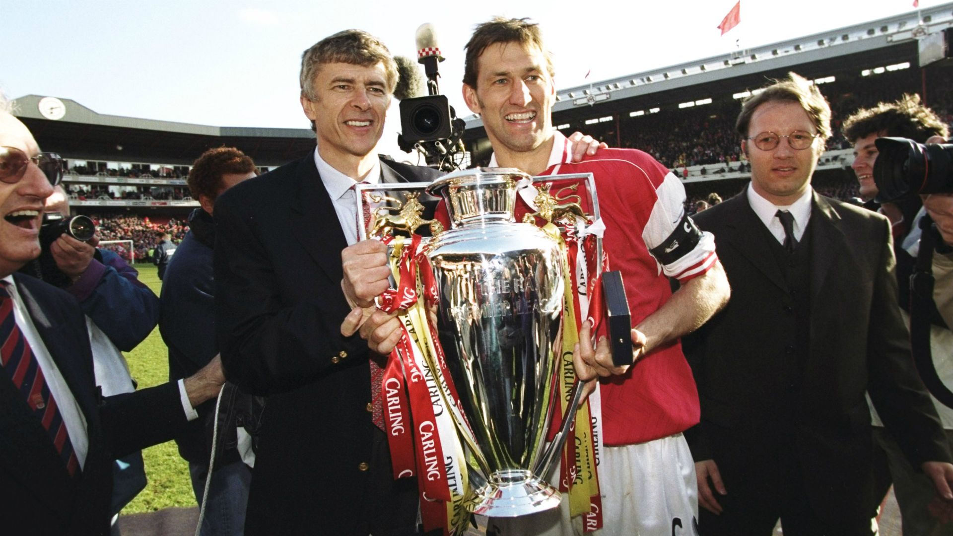 Arsene Wenger Tony Adams Arsenal