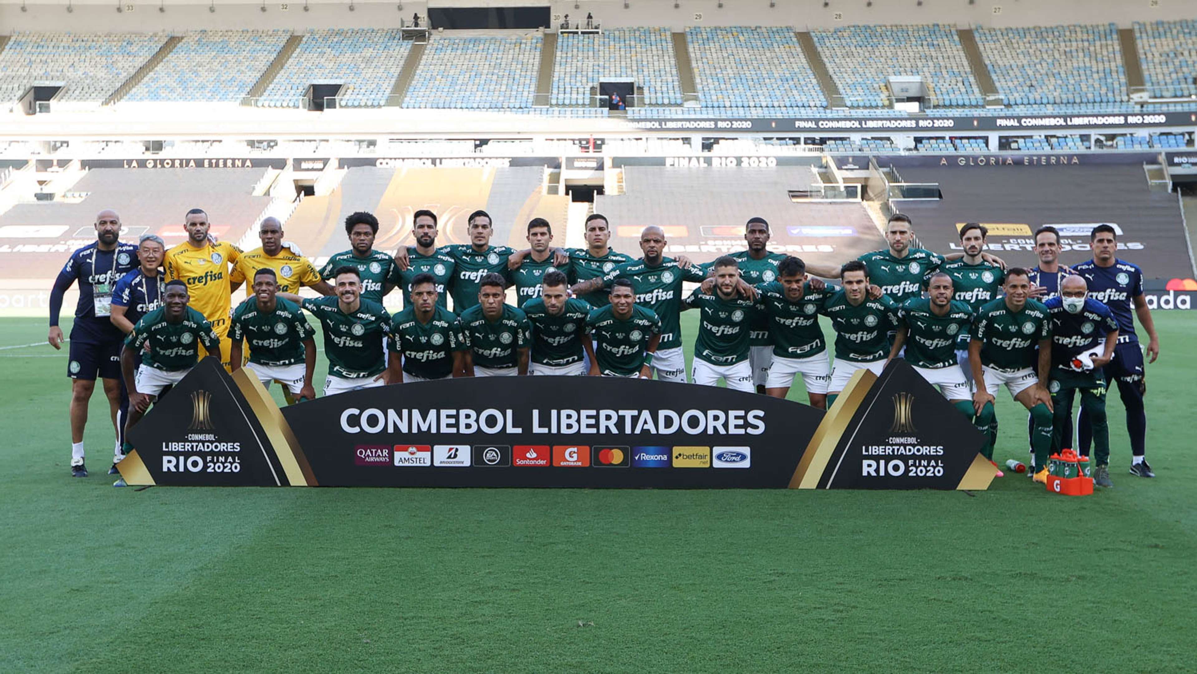 Elenco do Palmeiras campeão da Libertadores 2020 - Palmeiras 1 x 0 Santos 30 01 2020
