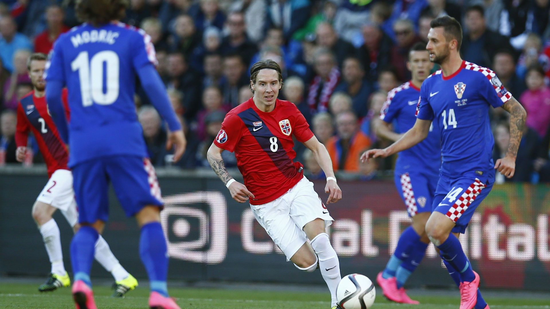 marcelo brozovic stefan johansen - norway croatia - euro 2016 qualifier - 06092015