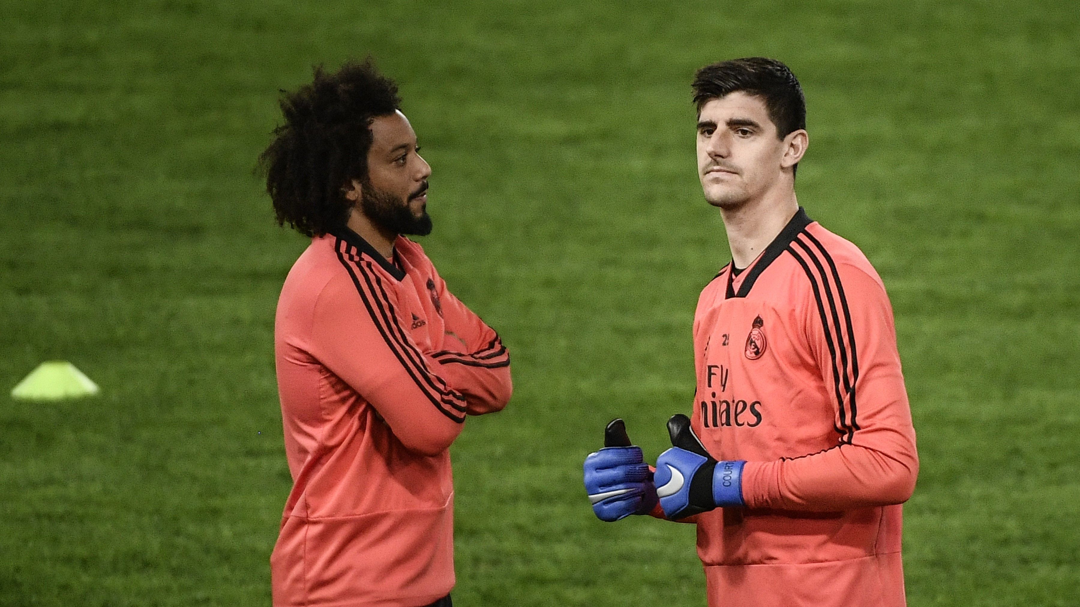 Marcelo Courtois Real Madrid 2018