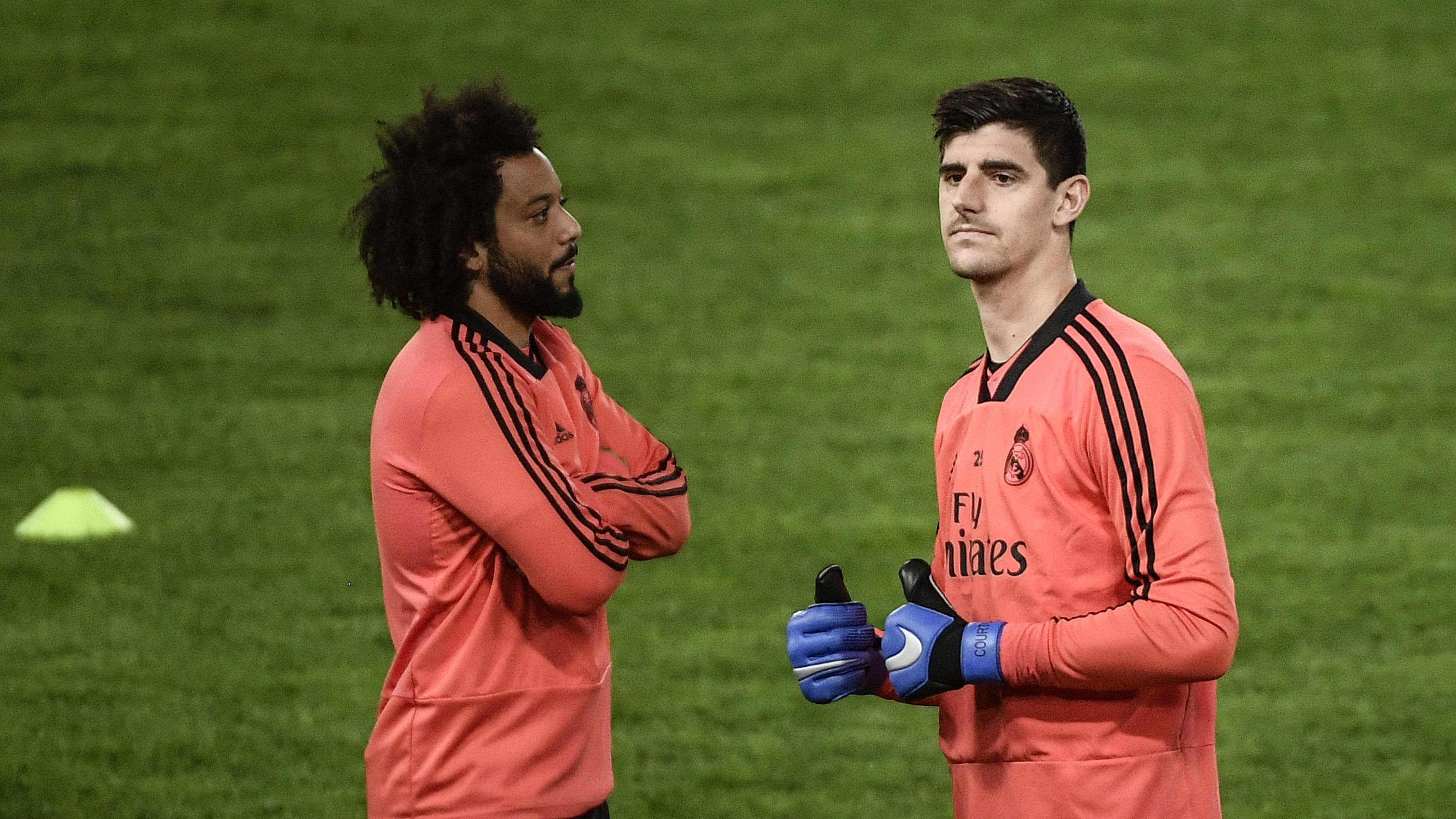 Marcelo Courtois Real Madrid 2018
