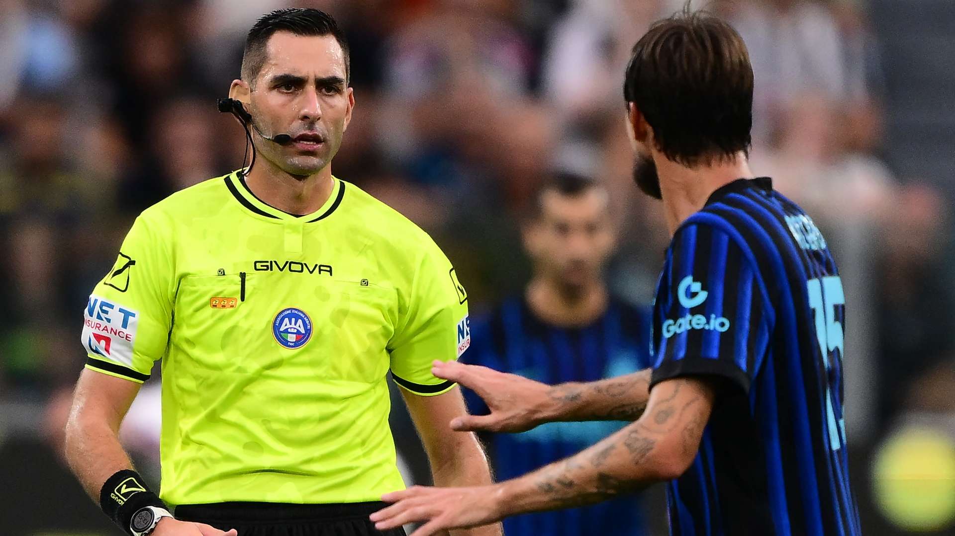 Francesco Acerbi arbitro Andrea Colombo Juventus Inter 13092025