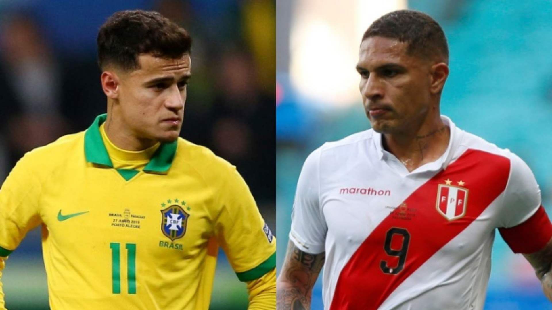 Philippe Coutinho Brazil Paolo Guerrero Peru