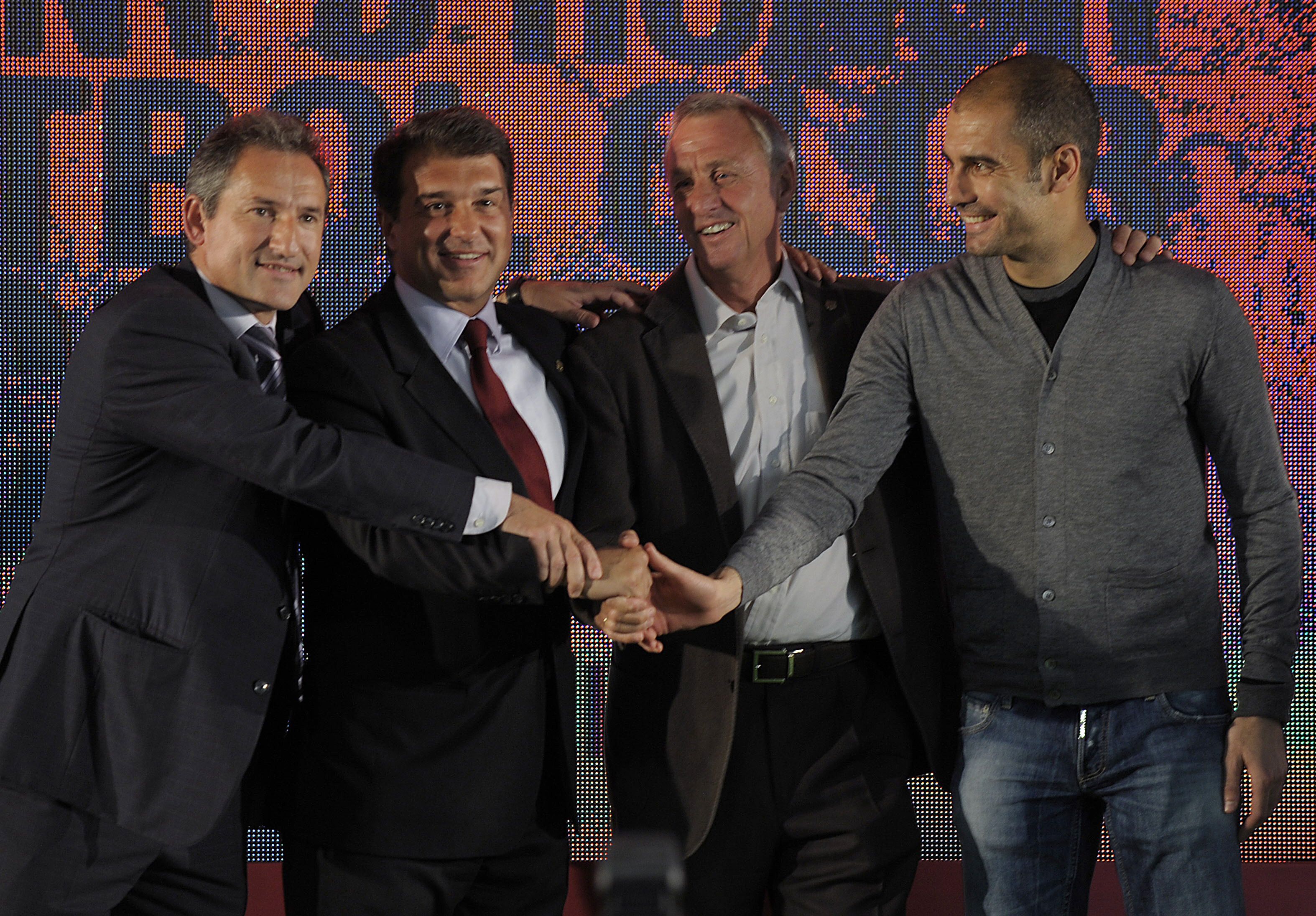 Laporta Cruyff Txiki Guardiola