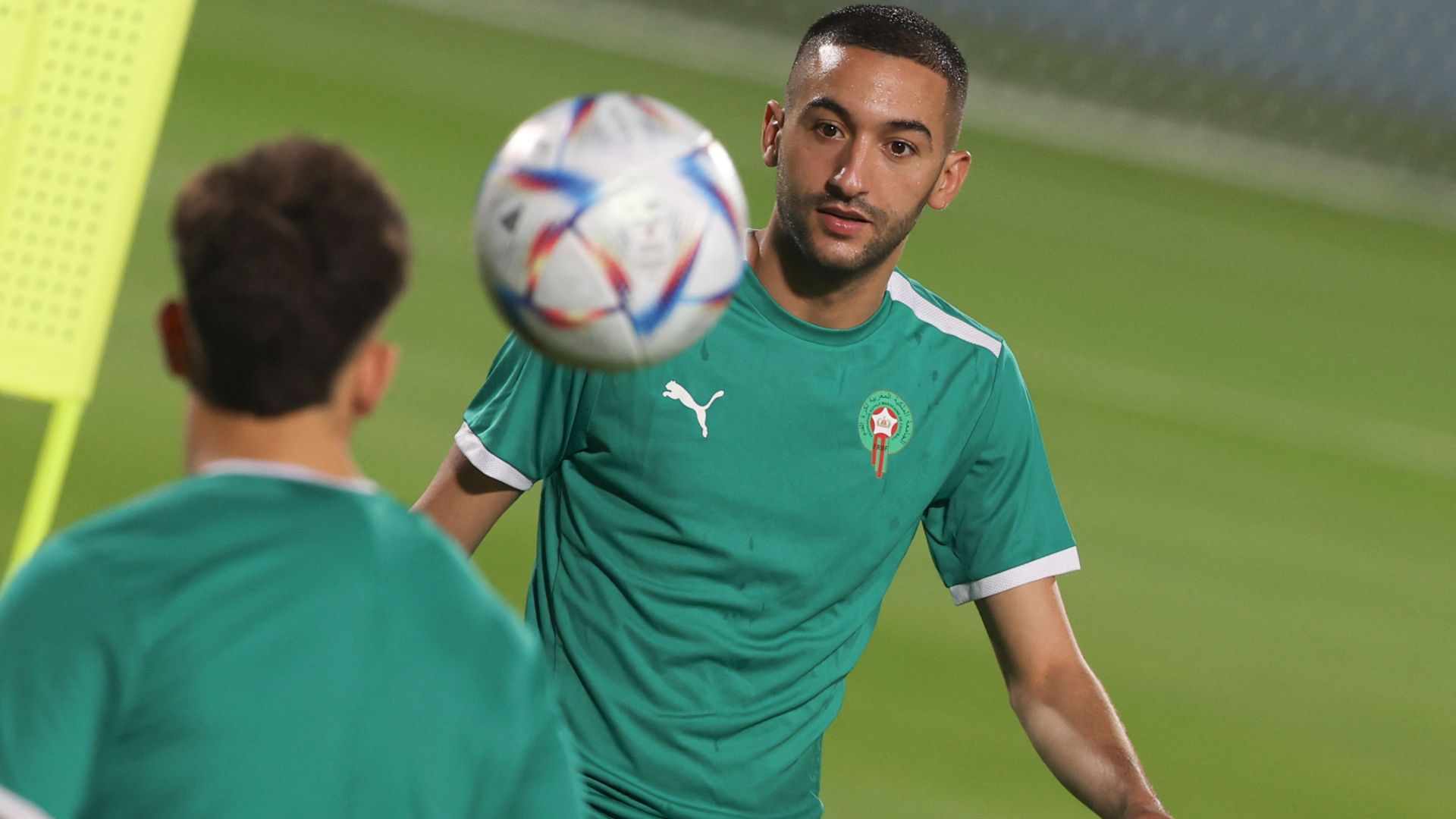 Hakim Ziyech Morocco training