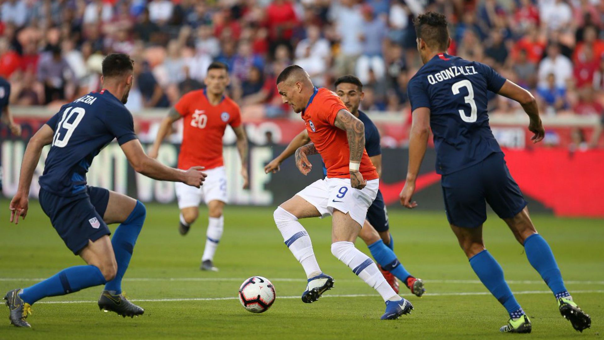 260319 Chile Estados Unidos Matt Miazga Charles Aránguiz Nicolás Castillo Omar González