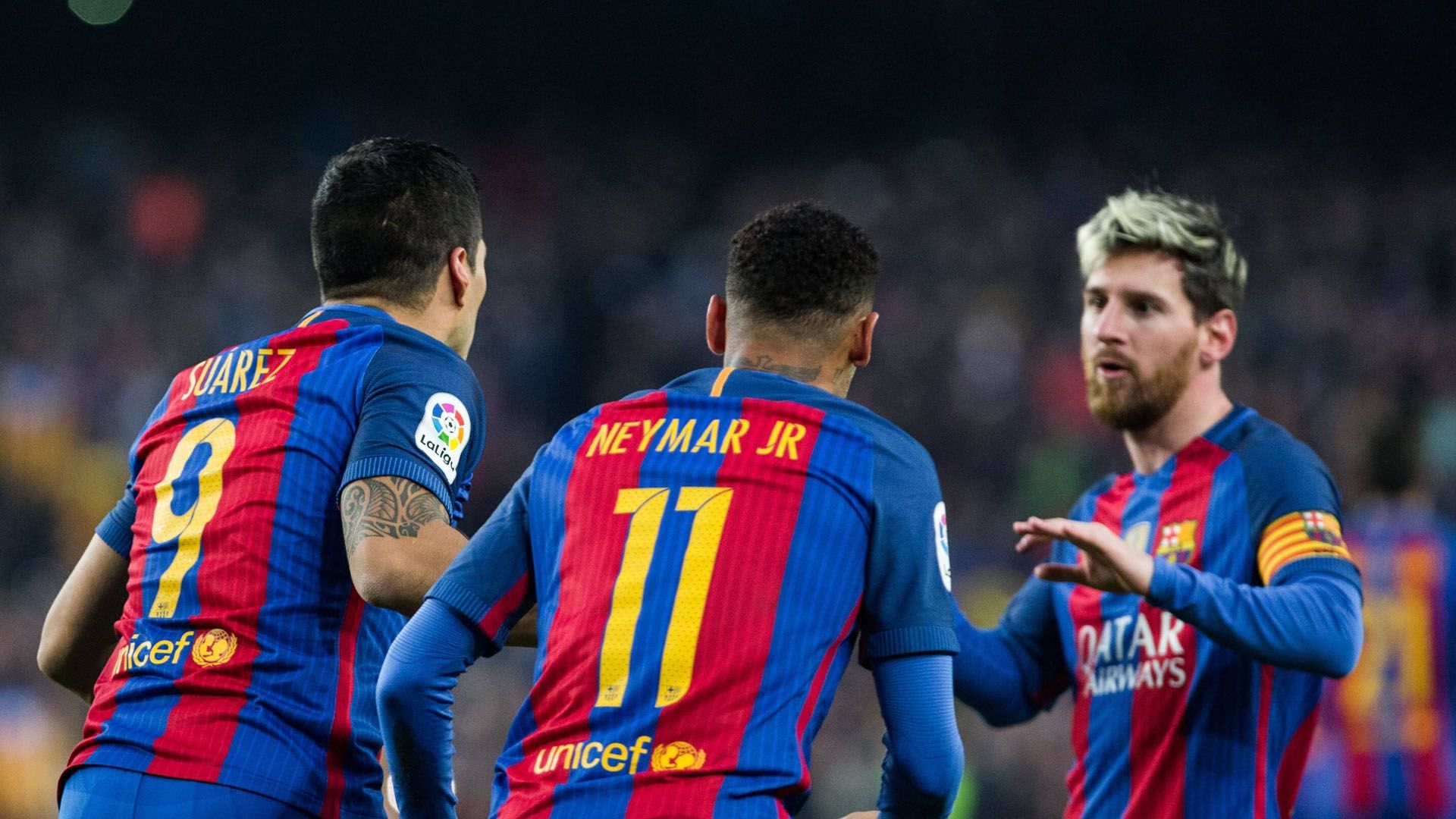 messi suarez neymar